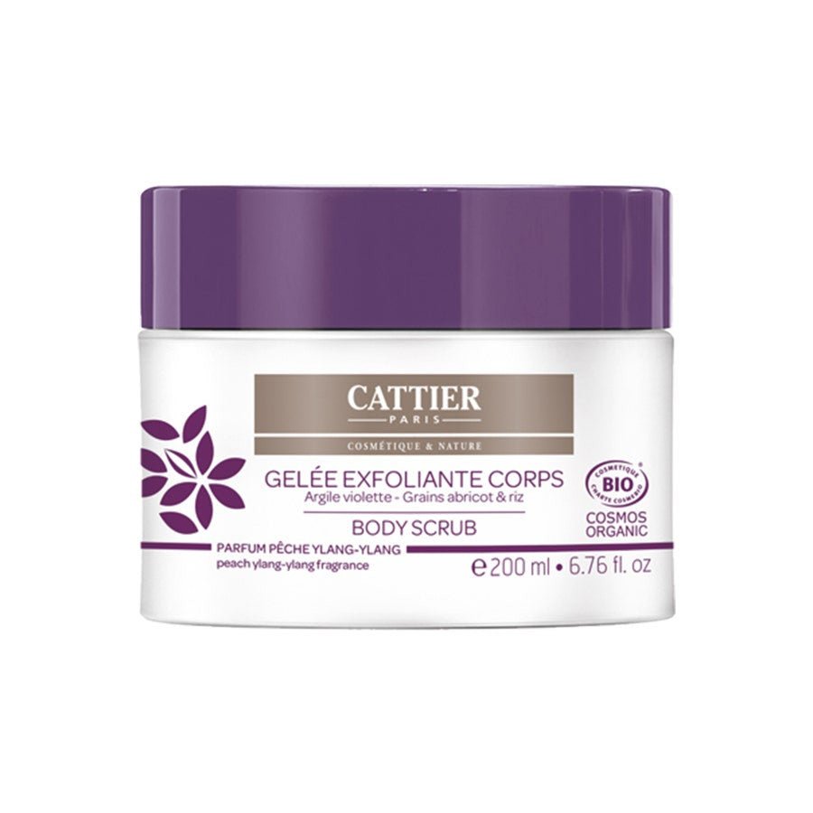 Cattier Body Scrub Peach Ylang - Ylang Fragance 200ml (6.76fl oz) - FrenchBeautyHub