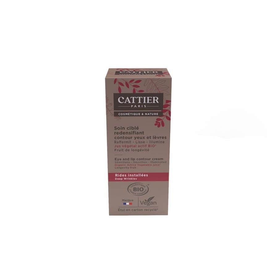 Cattier Organic Eye & Lip Contour Densifying Target Care Rides instales 15ml (0.50fl oz) - FrenchBeautyHub