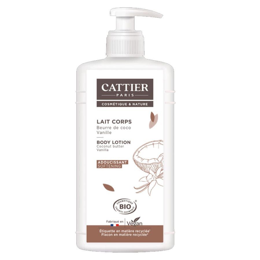 Cattier Organic Vanilla Coco Butter Body Lotion 500ml (16.90fl oz) - FrenchBeautyHub