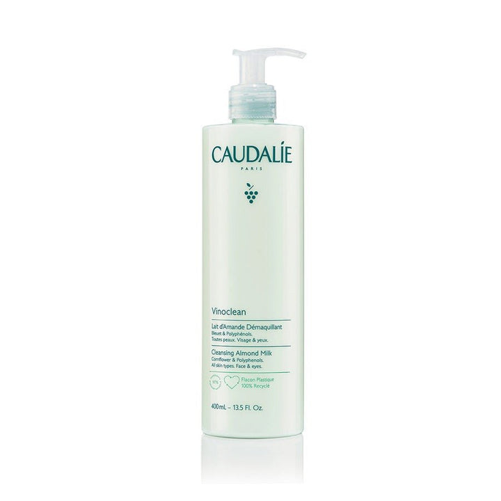 Caudalie Vinoclean Gentle Cleansing Milk Face & Eyes 400ml (13.52fl oz) - FrenchBeautyHub