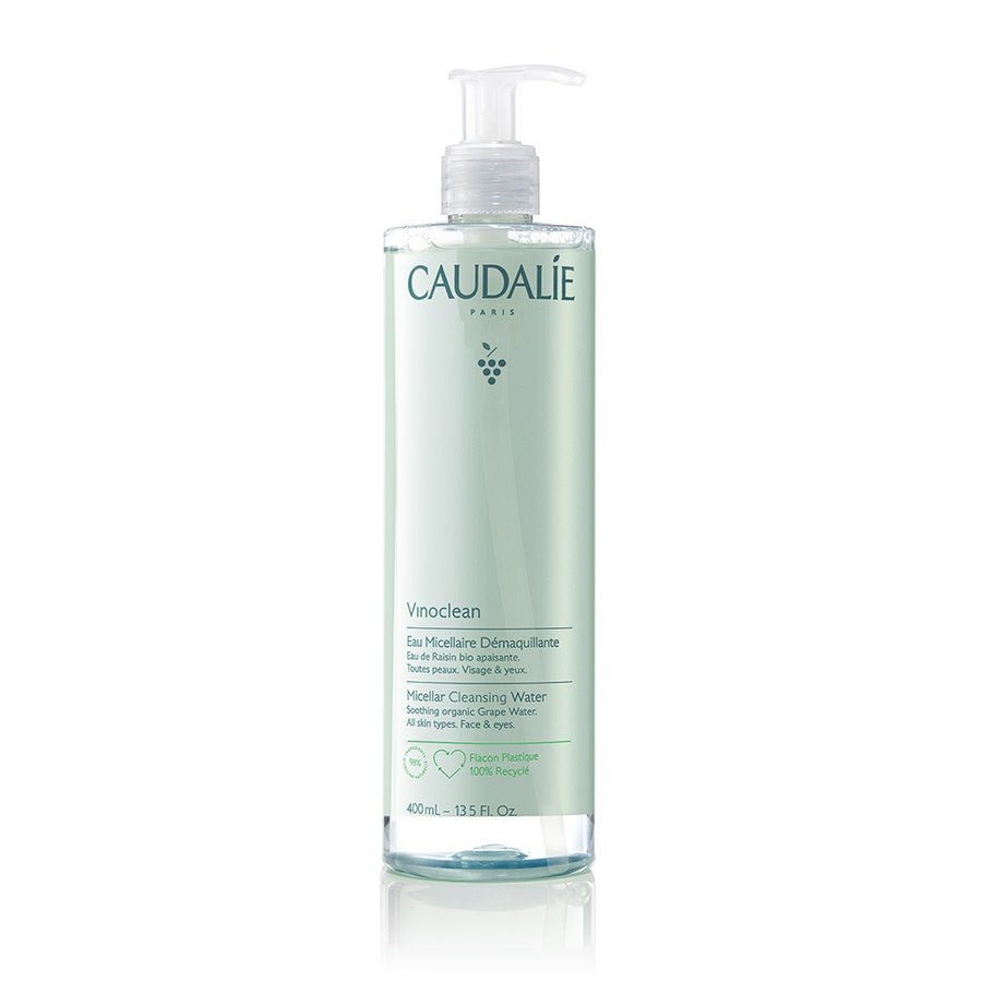 Caudalie Vinoclean Micellar Cleansing Water for Face and Eyes 400ml (13.52fl oz) - FrenchBeautyHub