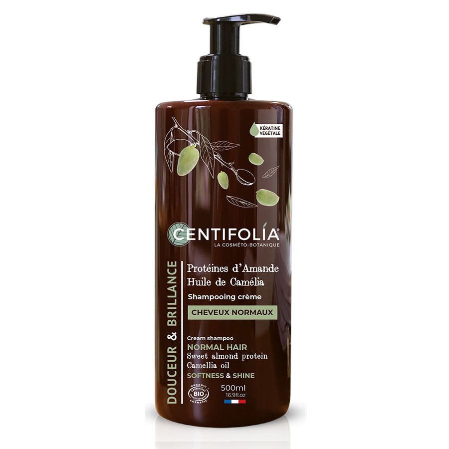 Centifolia Cream Shampoo for Normal Hair with Sweet Almond Proteins and Camellia Oil 500ml (16.90 fl oz) - FrenchBeautyHub
