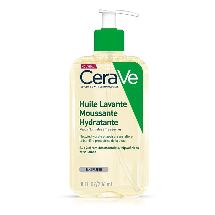 CeraVe Hydrating Foaming Cleansing Oil for Normal to Very Dry Skin 236ml (7.98fl oz) - FrenchBeautyHub