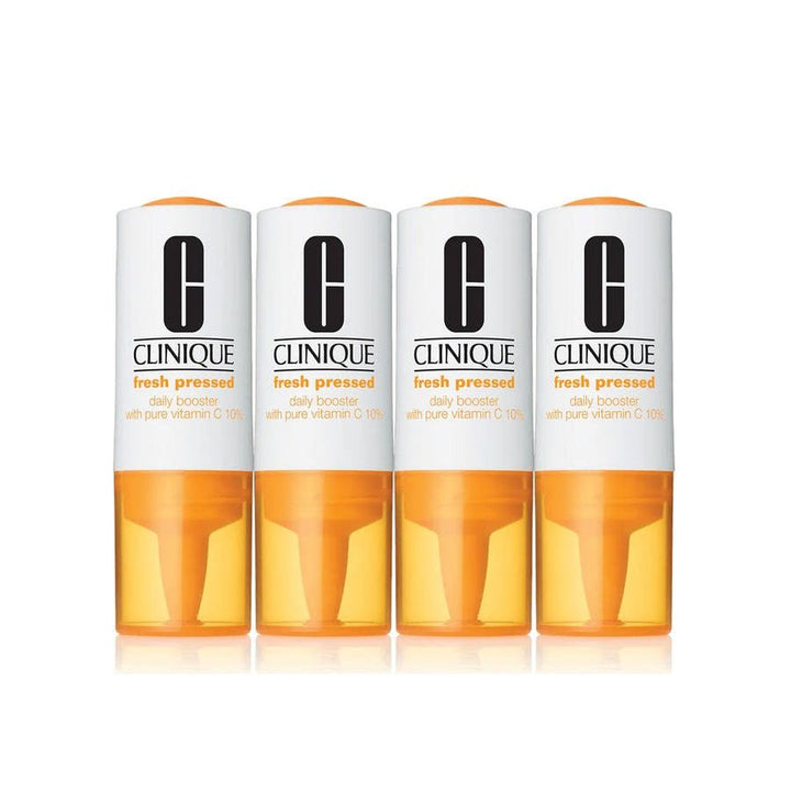 Clinique Fresh Pressed Daily Booster Pure 10% Vitamin C 8.5ml x4 (0.27fl oz x4) - FrenchBeautyHub