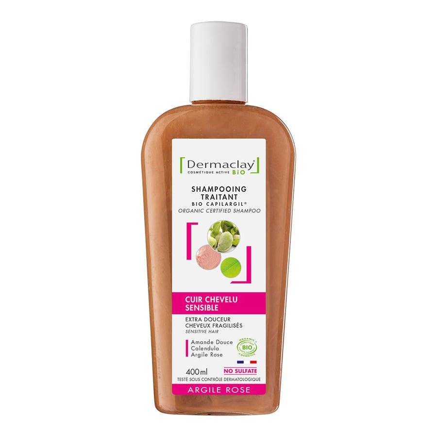 Dermaclay Organic Extra Gentle Shampoo for Sensitive Scalp 250ml (8.45fl oz) - FrenchBeautyHub