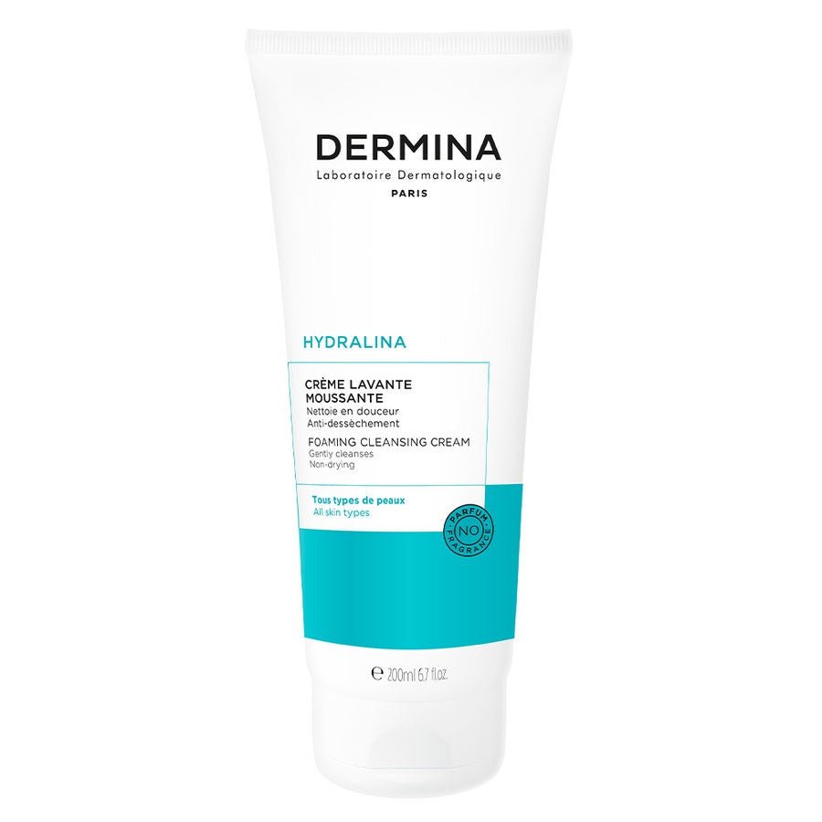 Dermina Hydralina Liquid Foaming Cleanser All Skin Types 200ml (6.76fl oz) - FrenchBeautyHub