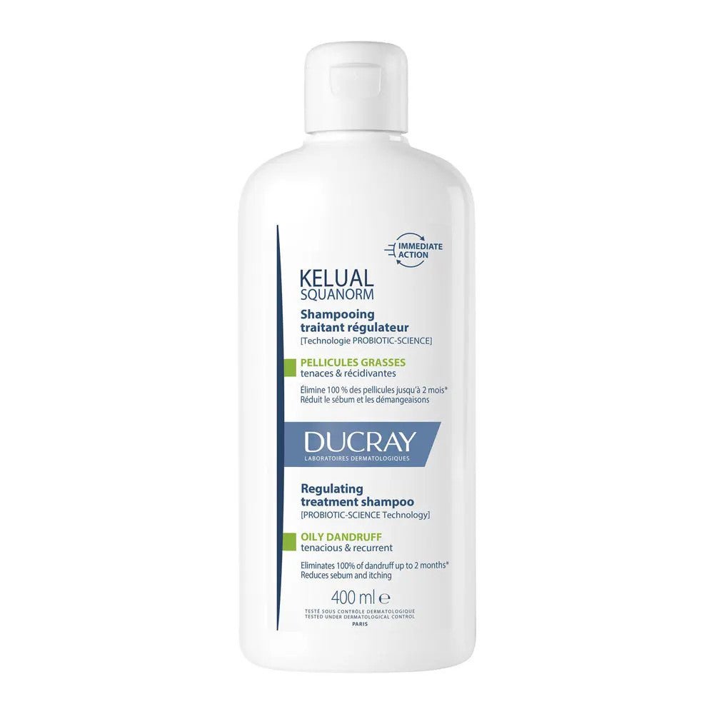 Ducray Kelual Squanorm Oily Dandruff Treatment Shampoo 400ml (13.52 fl oz) - FrenchBeautyHub