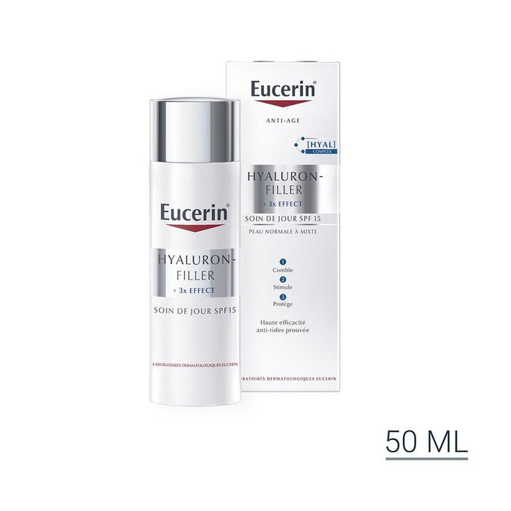 Eucerin Hyaluron - Filler 3x Effect Day Cream Normal Skin SPF15 50ml (1.69floz) - FrenchBeautyHub