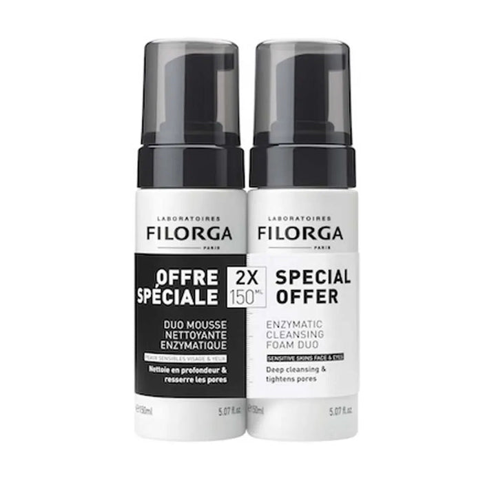 Filorga Skin - Prep Cleansing Foam Duo 150ml x2 (5.07fl oz x2) - FrenchBeautyHub