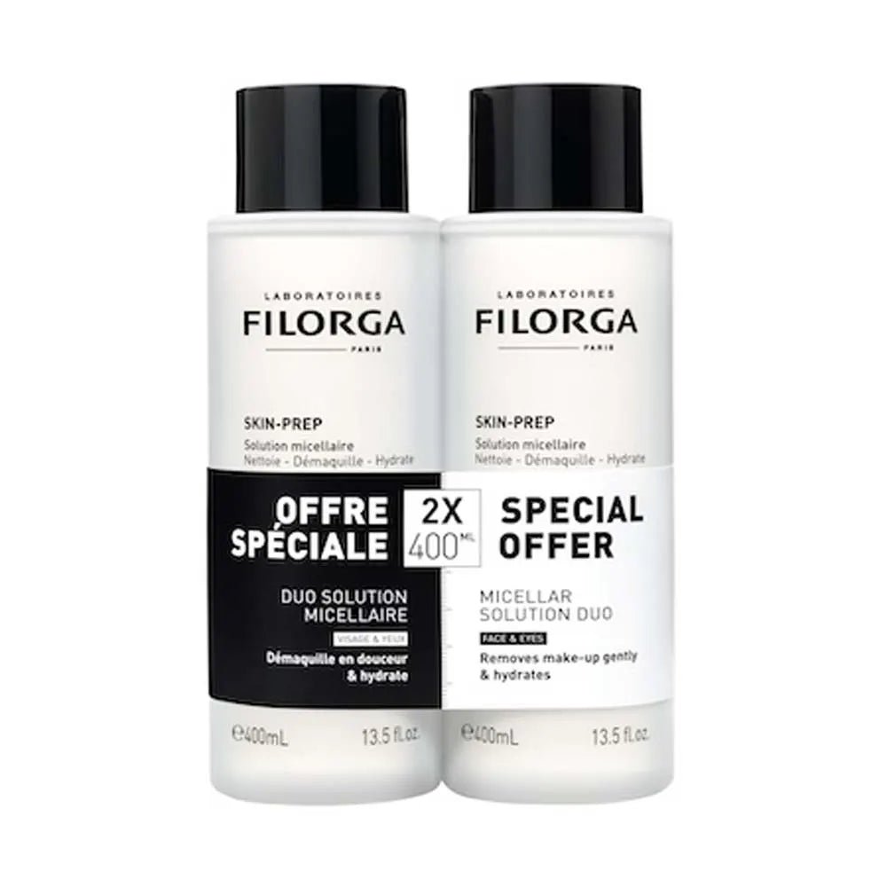 Filorga Skin - Prep Duo Micellar Solution 400ml x2 (13.52fl oz x2) - FrenchBeautyHub
