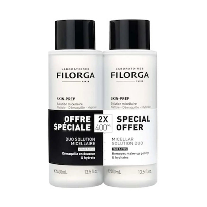 Filorga Skin - Prep Duo Micellar Solution 400ml x2 (13.52fl oz x2) - FrenchBeautyHub