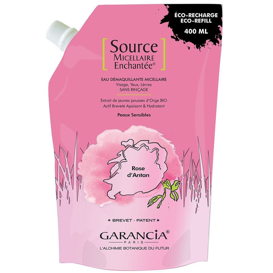 Garancia Enchantee Source Micellar Old Rose Water Refill 400ml (13.52fl oz) - FrenchBeautyHub