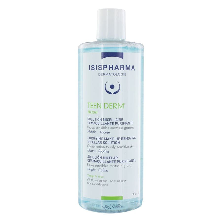 Isispharma Teen Derm Aqua Purifying Micellar Solution for Combination to Oily Skin 400ml (13.52fl oz) - FrenchBeautyHub