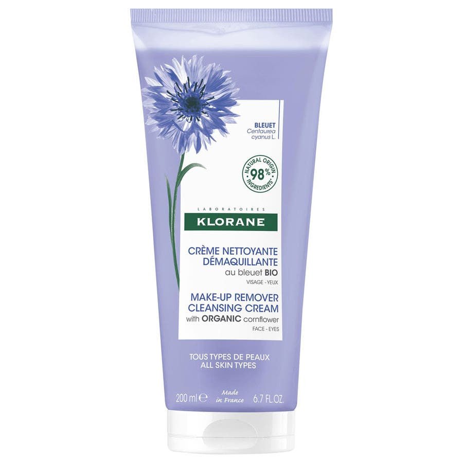 Klorane Cornflower Cleansing Cream Make - Up Removers 200ml (6.76fl oz) - FrenchBeautyHub