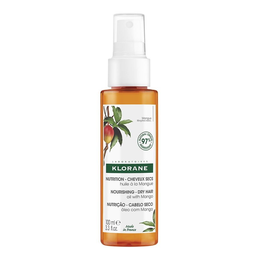 Klorane Mango Nutrition Oil for Dry Hair 100ml (3.38fl oz) - FrenchBeautyHub