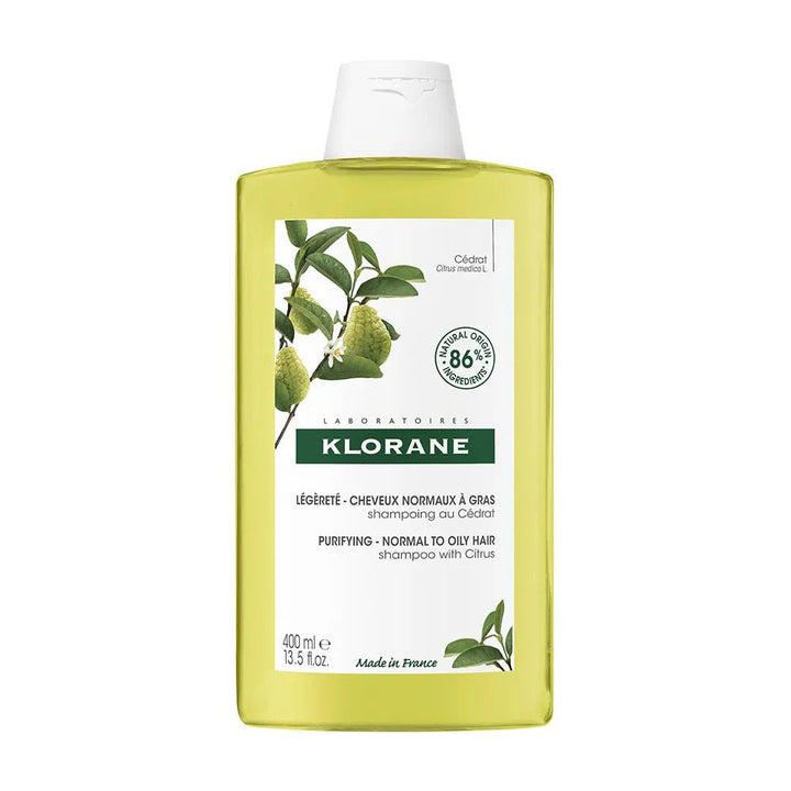 Klorane Purifying Shampoo with Citrus Pulp - Energizing and Shine - Enhancing Formula - FrenchBeautyHub