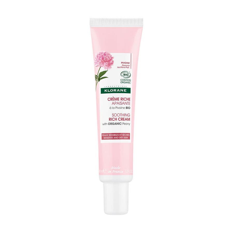 Klorane Soothing Rich Cream with Peony 40ml (1.3floz) - FrenchBeautyHub