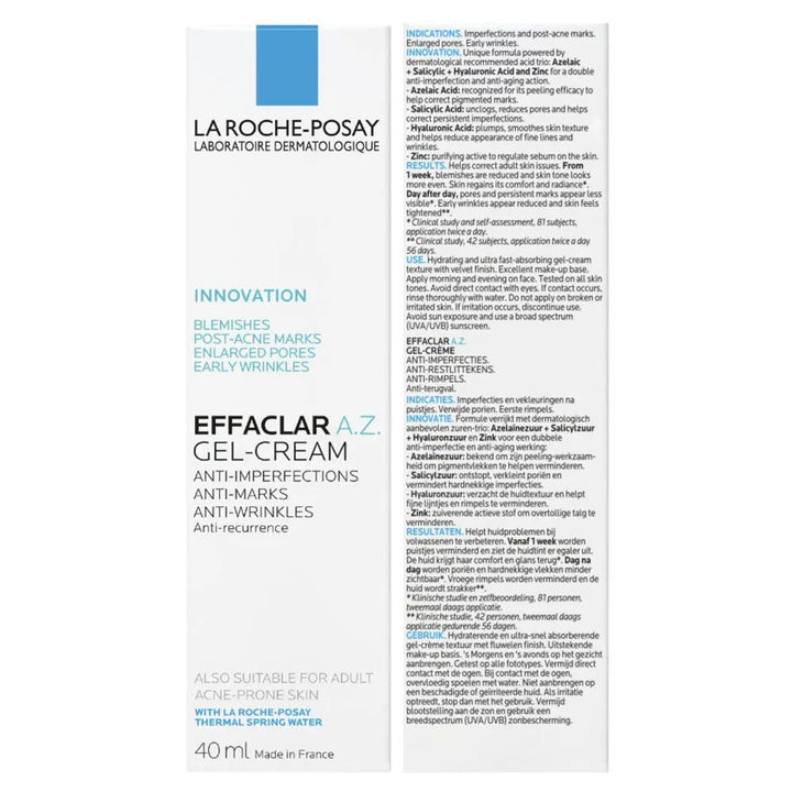 La Roche - Posay Effaclar A.Z. Gel Cream 40ml (1.35fl oz) - FrenchBeautyHub