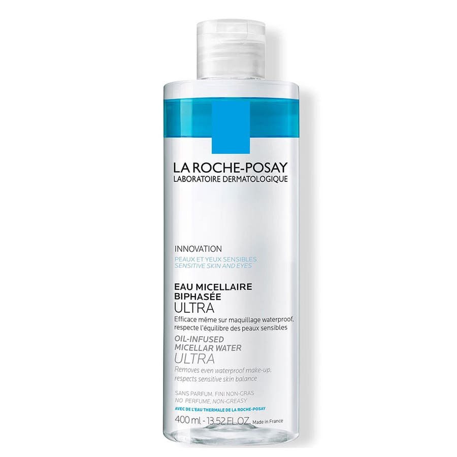 La Roche - Posay Physiological hygiene Ultra Biphasic Micellar Water Visage yeux waterproof 400ml (13.52fl oz) - FrenchBeautyHub