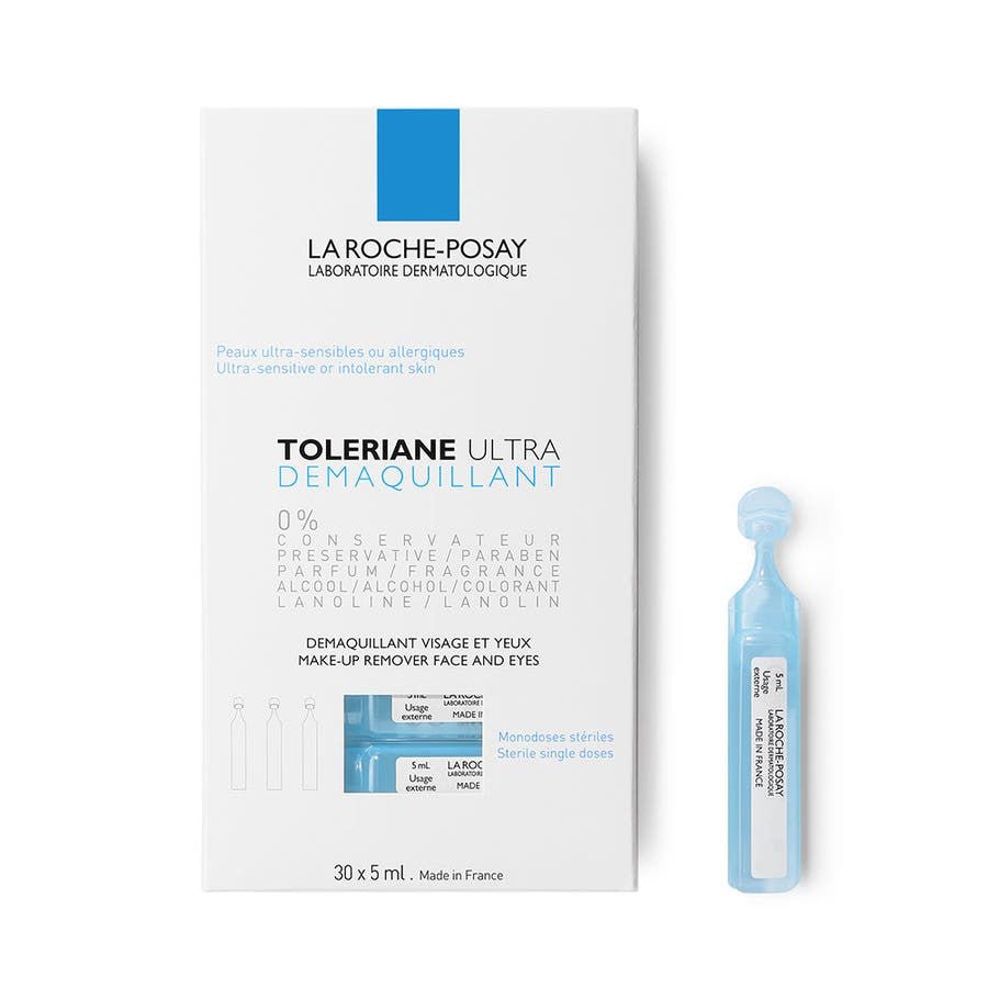La Roche - Posay Toleriane Eye Make Up Remover 30 X Face And Eyes 150ml (5.07fl oz) - FrenchBeautyHub