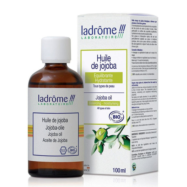 Ladrôme Organic Jojoba Vegetable Oil 100ml (3.38fl oz) - FrenchBeautyHub