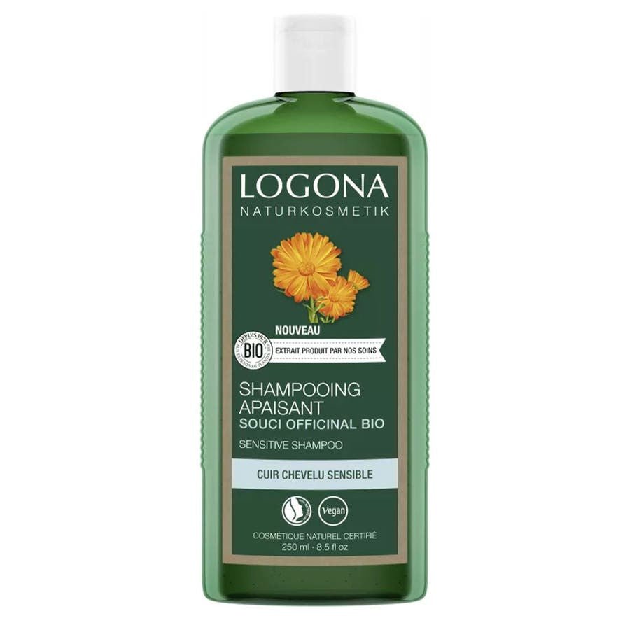 Logona Soothing Shampoo with Organic Marigold for Sensitive Scalp 250ml (8.45fl oz) - FrenchBeautyHub