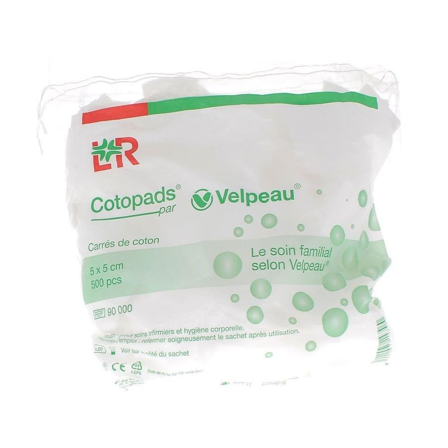 Lohmann Rauscher Velpeau 8x10 Cm 200 Cotton Pads Cotopads 500 Pieces - FrenchBeautyHub
