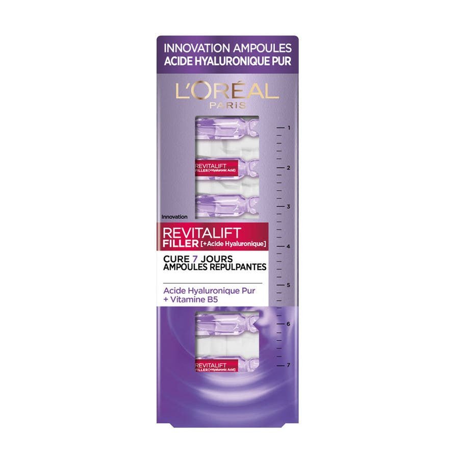 L'Oréal Paris Revitalift Filler 7 - day course of treatment Plumping Ampulas 1,3ml x7 (0.04fl oz x7) - FrenchBeautyHub