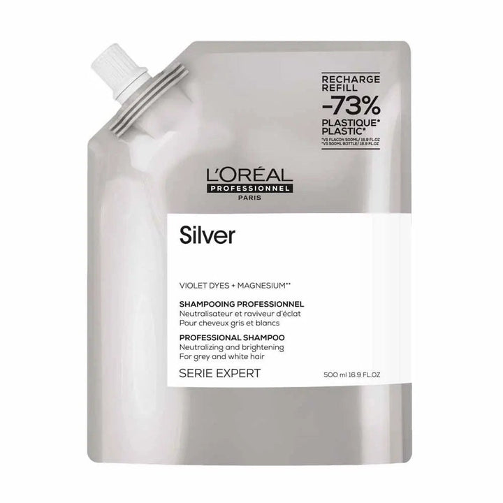 L'Oreal Professionnel Silver Whitening shampoo for grey and white hair - FrenchBeautyHub