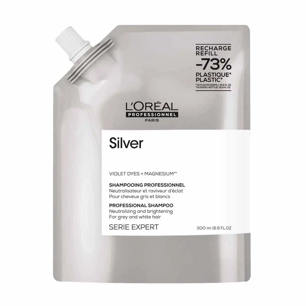 L'Oreal Professionnel Silver Whitening shampoo for grey and white hair - FrenchBeautyHub