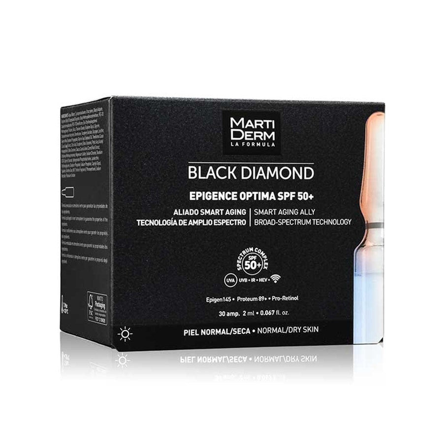Martiderm Black Diamond Epigence Optima SPF50+ 30 Ampoules - FrenchBeautyHub