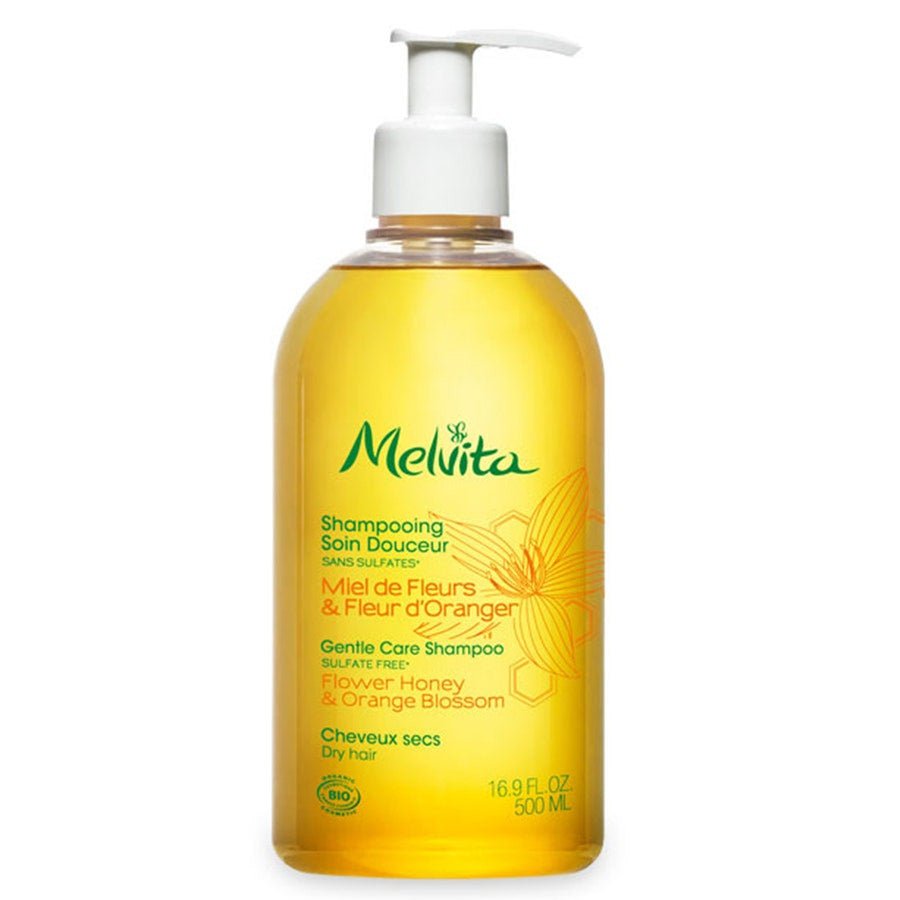 Melvita Gentle Care Shampoo Flower Honey & Orange Blossom Sulfate Free - FrenchBeautyHub