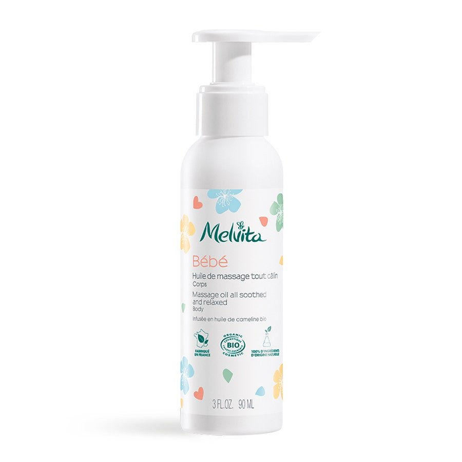 Melvita Organic cuddly massage oil 90ml (3.04fl oz) - FrenchBeautyHub