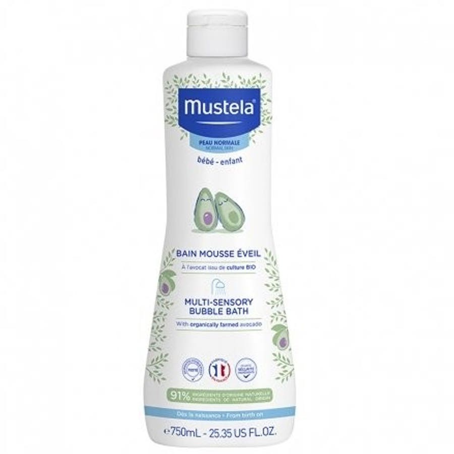 Mustela Awakening Bath Foam 750ml (25.36fl oz) - FrenchBeautyHub