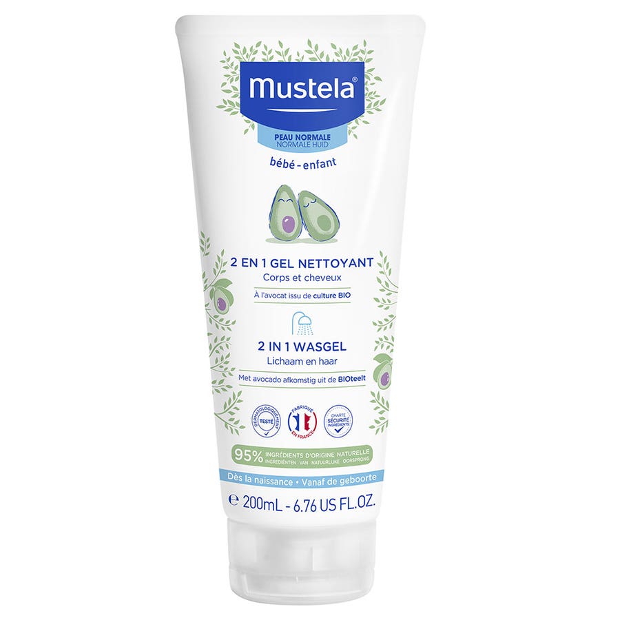 Mustela Baby 2 - In - 1 Hair & Body Cleansing Gel 200ml (6.76fl oz) - FrenchBeautyHub