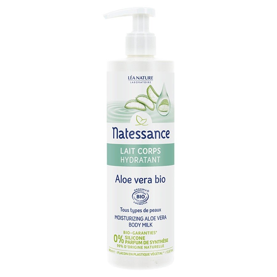 Natessance Organic Aloe Vera Moisturizing Body Milk 400ml (13.52fl oz) - FrenchBeautyHub