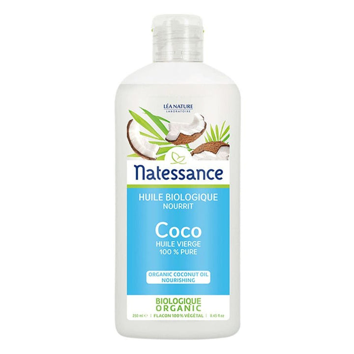 Natessance Organic Coconut Oil 250ml (8.45fl oz) - FrenchBeautyHub