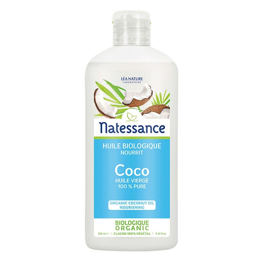 Natessance Organic Coconut Oil 250ml (8.45fl oz) - FrenchBeautyHub