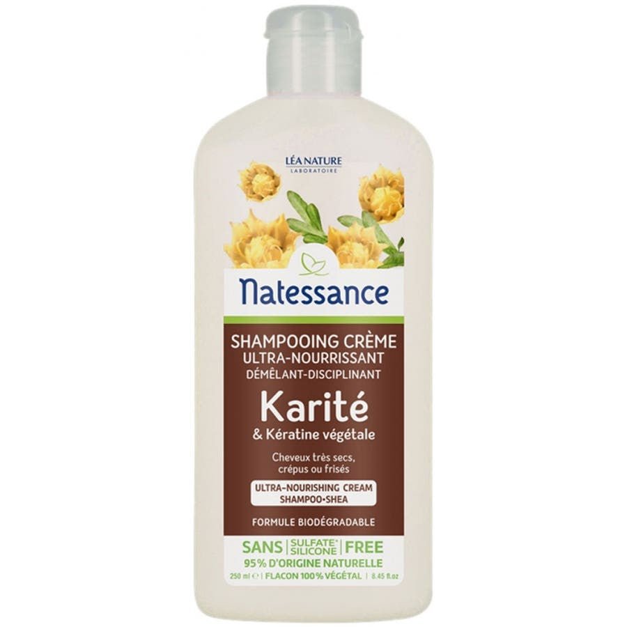 Natessance Shea Butter Shampoo Dry To Very Dry Hair 250ml (8.45fl oz) - FrenchBeautyHub