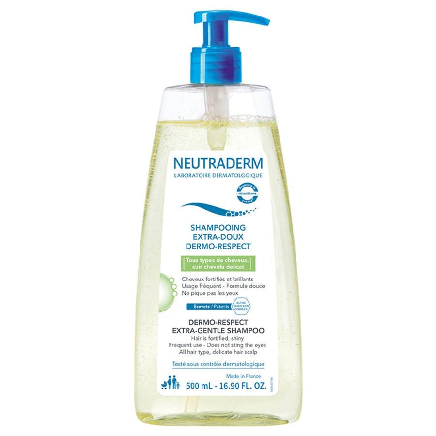 Neutraderm Extra Mild Shampoo Dermo Protect All Hair Types 500ml (16.90fl oz) - FrenchBeautyHub