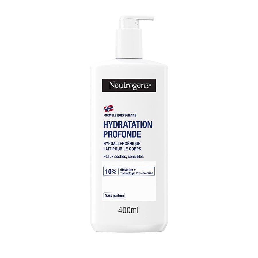Neutrogena Deep Hydration Hypoallergenic Body Milk for Dry, Sensitive Skin 400ml (13.53fl oz) - FrenchBeautyHub