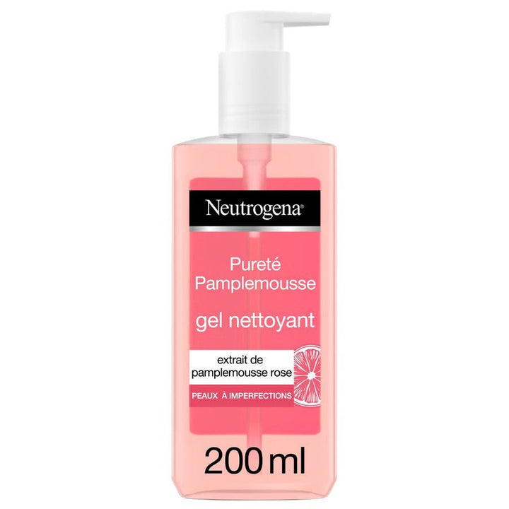 Neutrogena Visibly Clear Pink Grapefruit Cleansing Gel for Imperfection - Prone Skin 200ml (6.76fl oz) - FrenchBeautyHub