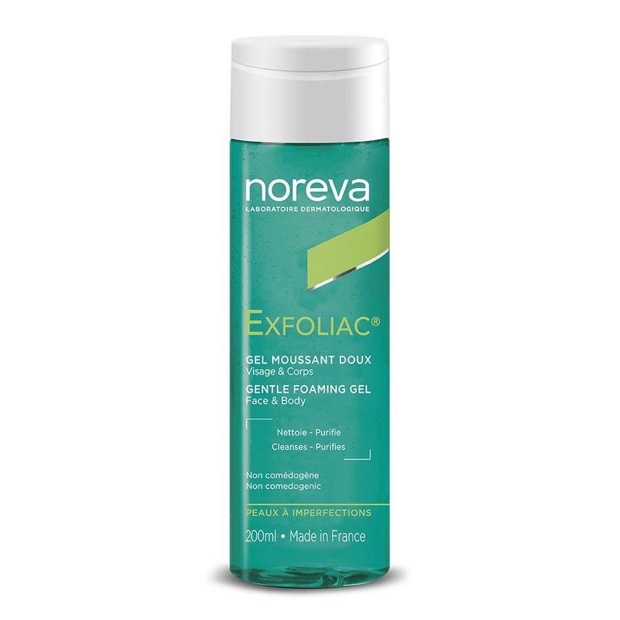 Noreva Exfoliac Gentle Foaming Gel Face & Body 200ml (6.76fl oz) - FrenchBeautyHub