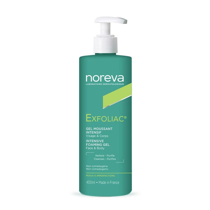 Noreva Exfoliac Intensive Foaming Gel 400ml (13.52fl oz) - FrenchBeautyHub