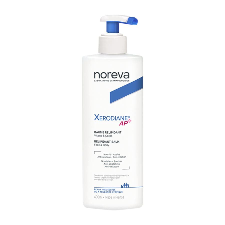 Noreva Xerodiane AP+ 24h Relipidant Balm 400ml + Gentle Superfatted Gel 100ml - FrenchBeautyHub