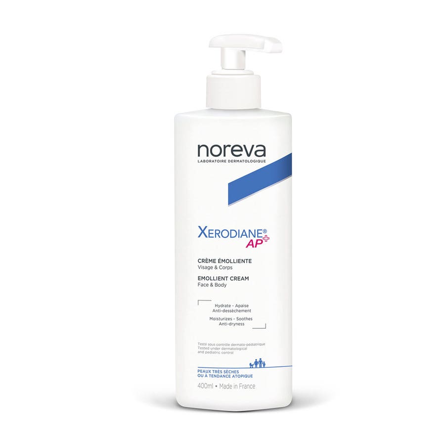 Noreva Xerodiane Ap+ Xerodiane Plus Body Emollient Pump Bottle Peaux Seches A Tendance Atopique 400ml (13.53fl oz) - FrenchBeautyHub