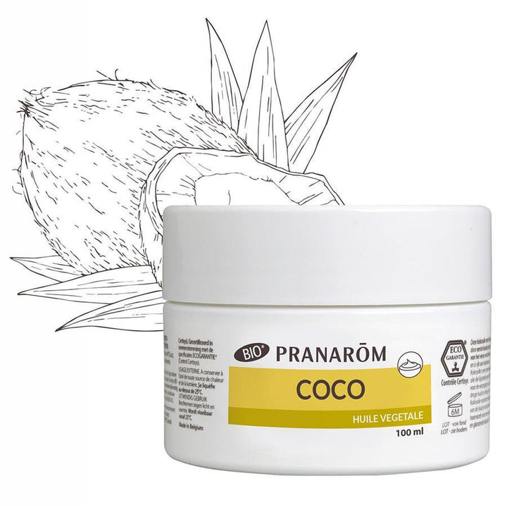 Pranarm Plant oils Organic Coconut Oil 100ml (3.38fl oz) - FrenchBeautyHub