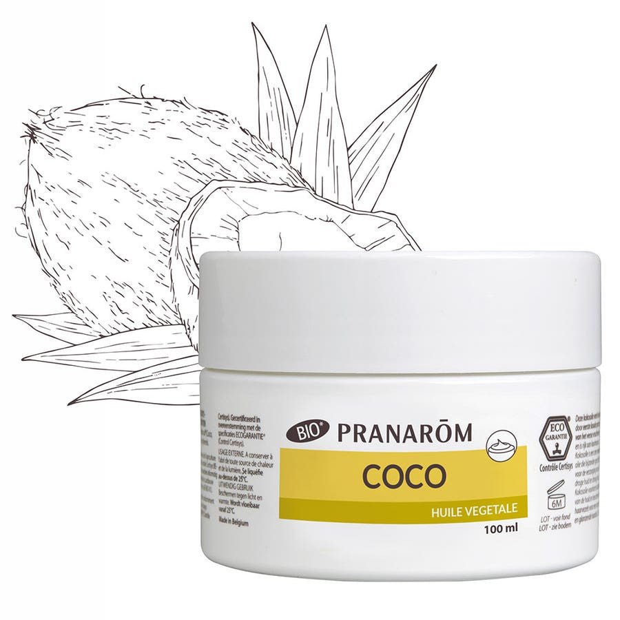 Pranarm Plant oils Organic Coconut Oil 100ml (3.38fl oz) - FrenchBeautyHub