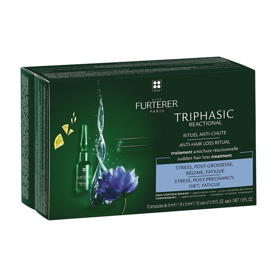 Rene Furterer Triphasic Reactional Anti - Hair Loss Treatment 5ml x12 (0.16fl oz x12) - FrenchBeautyHub