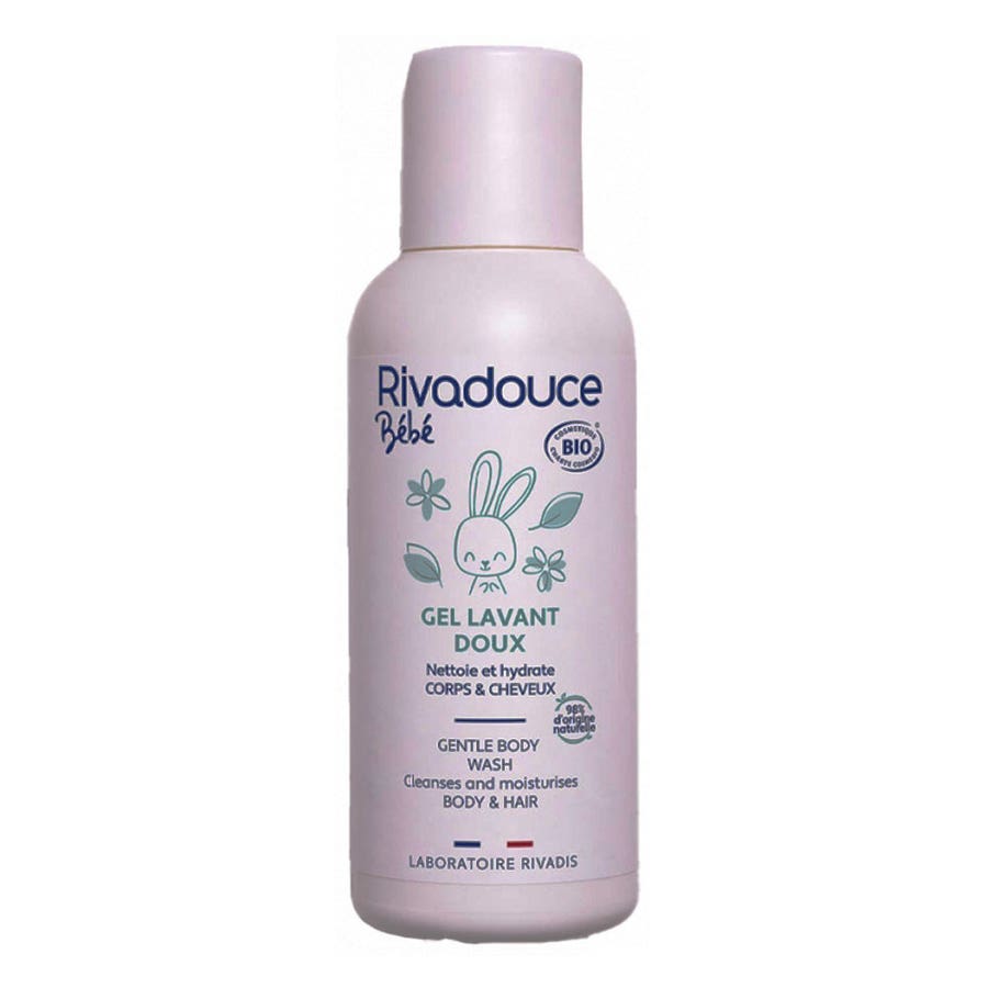 Rivadouce Baby Organic Gentle Cleansing Gel Body & Hair 75ml (2.54fl oz) - FrenchBeautyHub